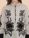 Floral Designs on a Beige Kurti